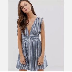 Free People Roll the Dice Striped Dress